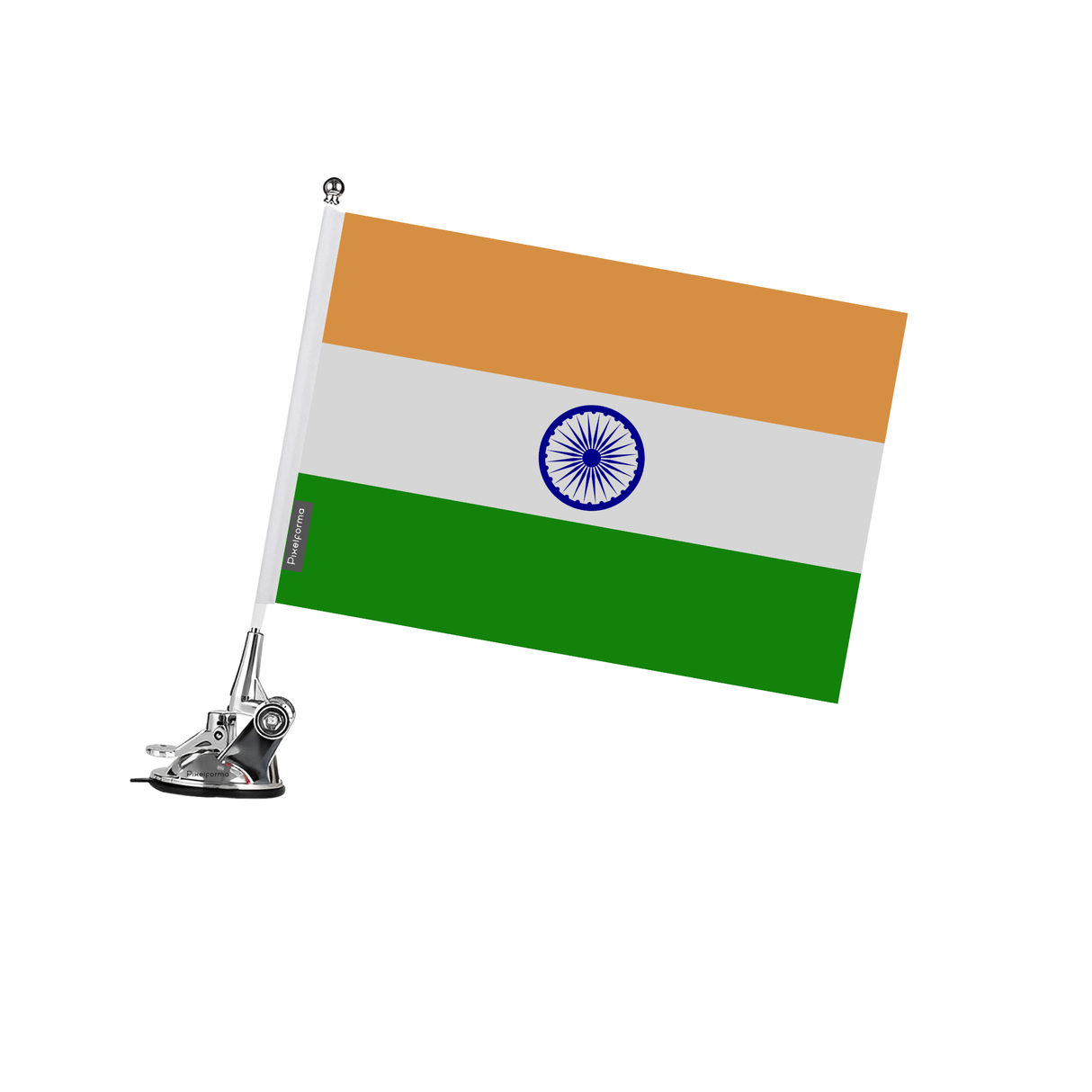 Poste de ventosa con bandera de India