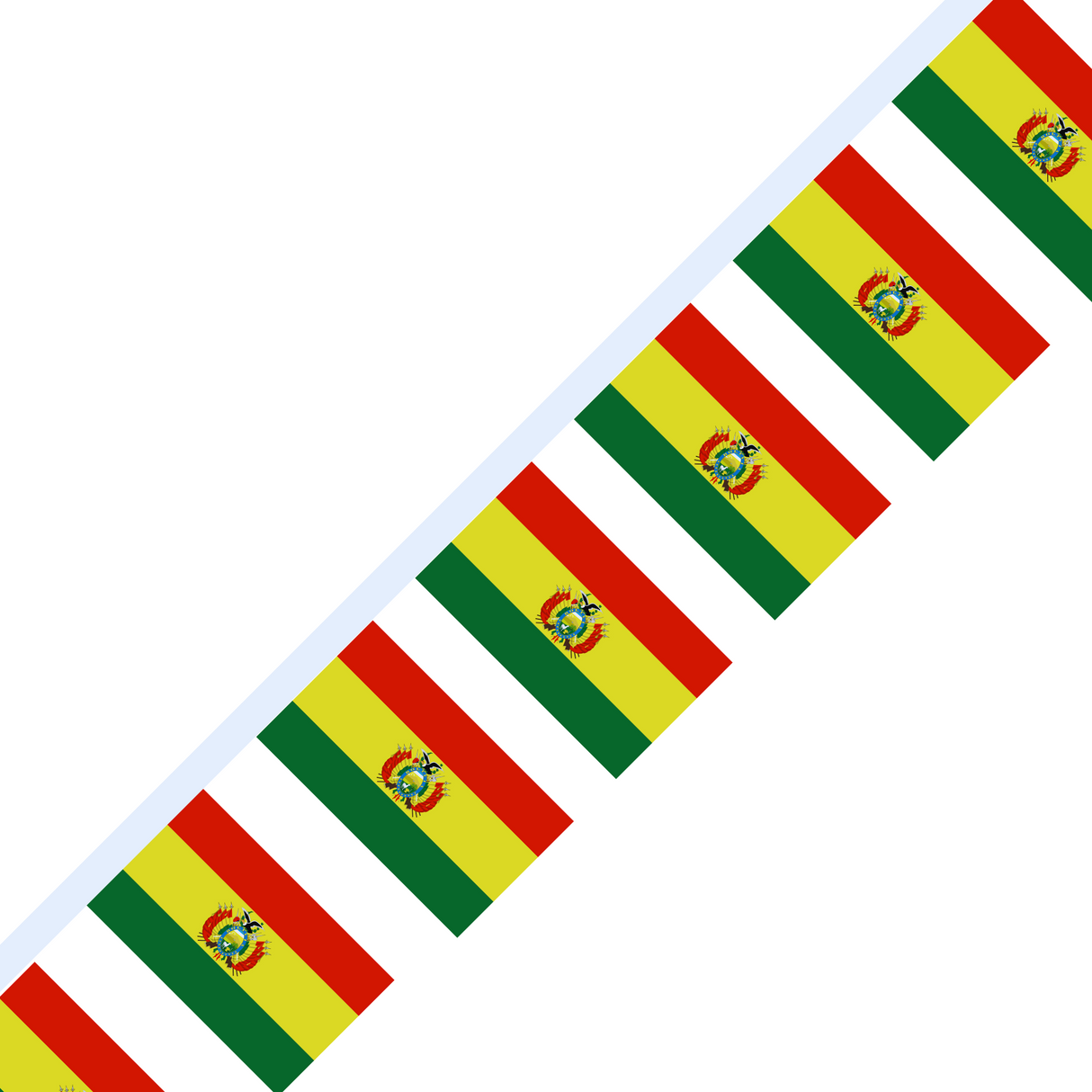 Official Bolivia Flag Garland in Multiple Sizes