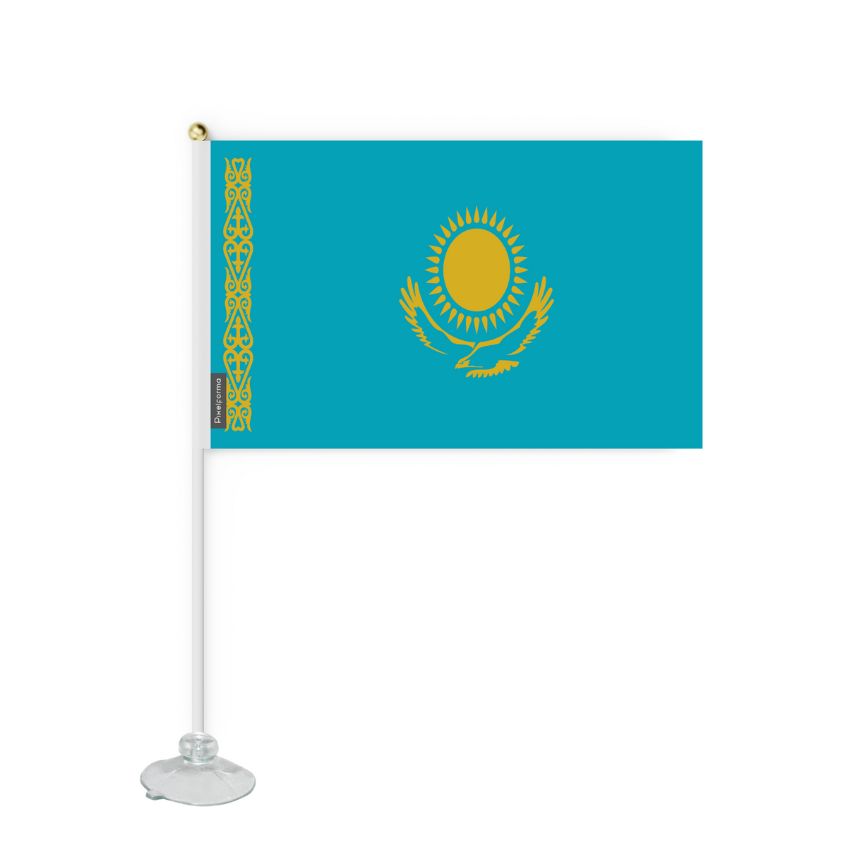 Mini flag suction cup Flag of Kazakhstan