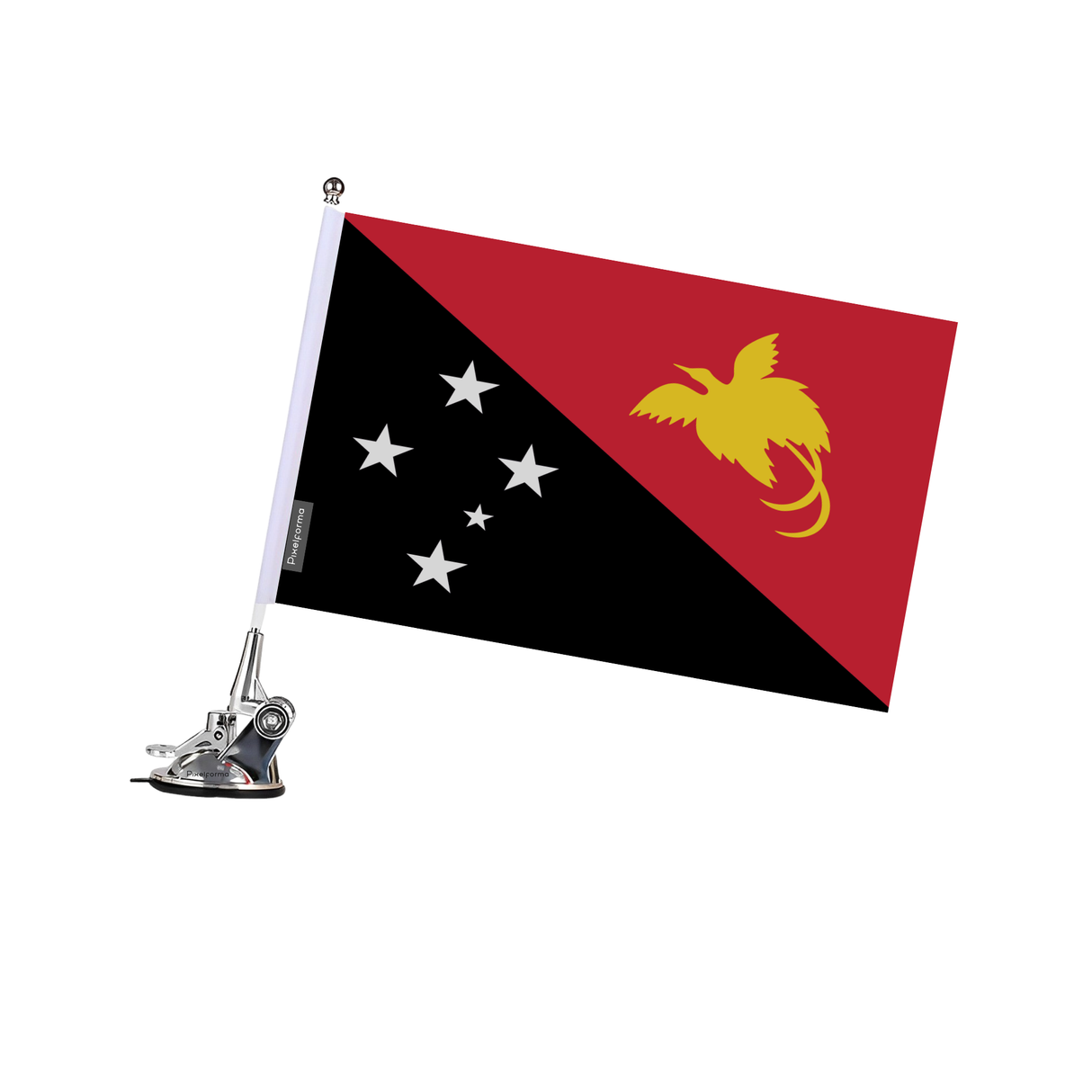 Papua New Guinea Flag Suction Cup Pole