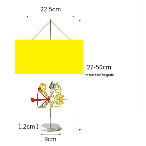 Fanion Table Drapeau Vatican en Polyester