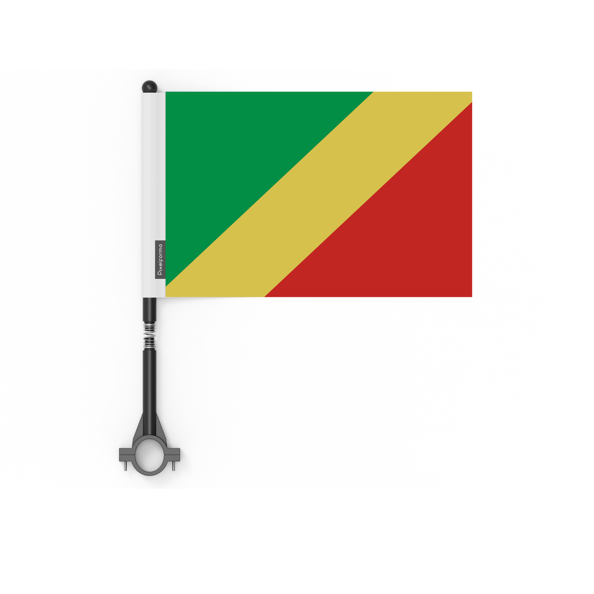 Drapeau de vélo de la république du Congo en polyester