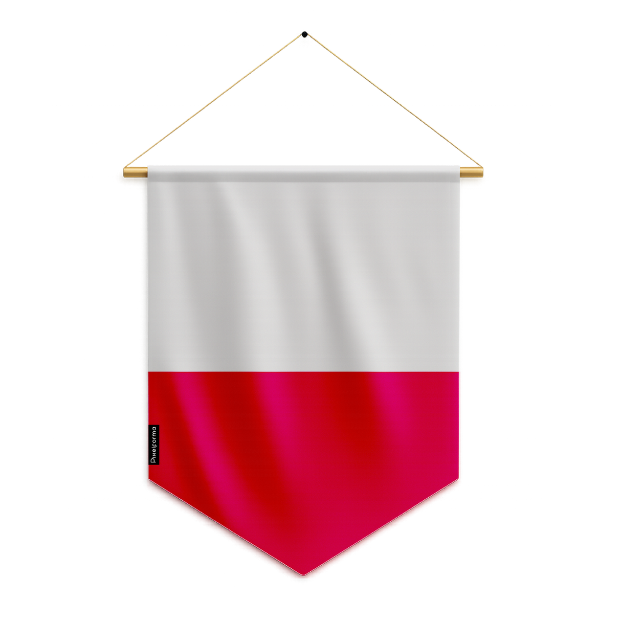 Poland flag pennant to hang in polyester