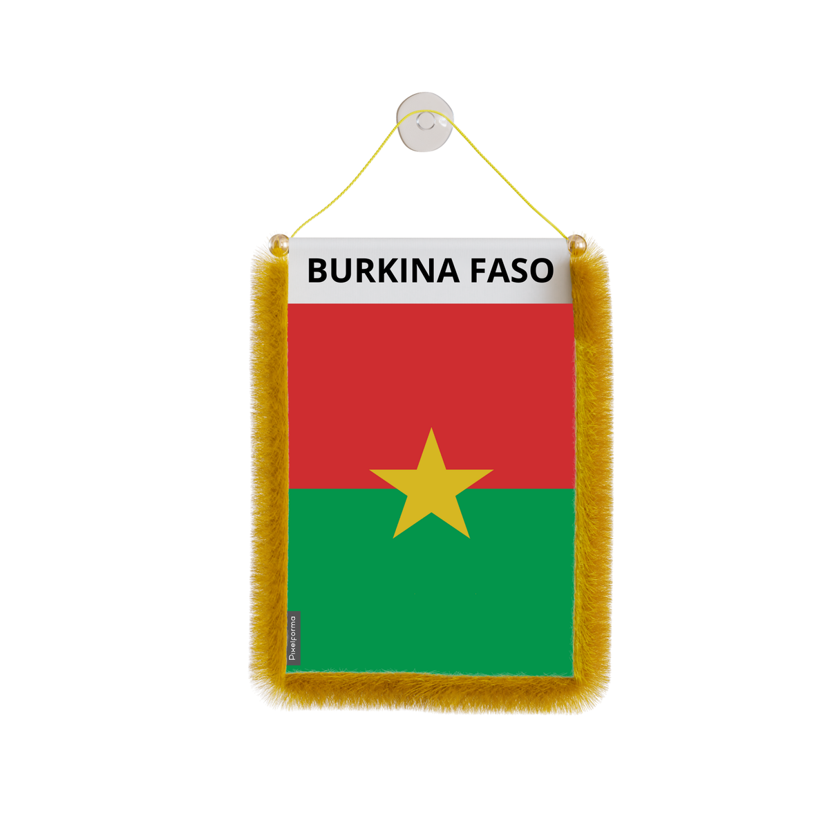 Car pennant flag Burkina Faso