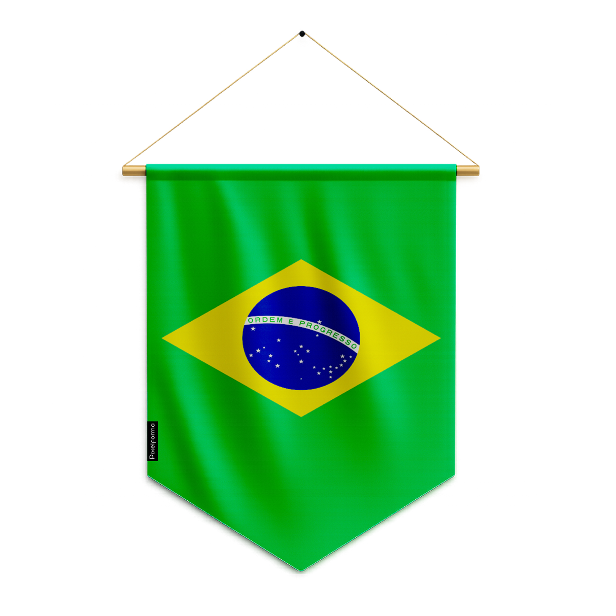 Flag of Brazil pennant to hang in polyester
