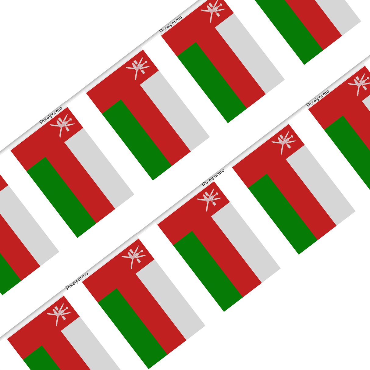 Oman Flag Garland in several sizes