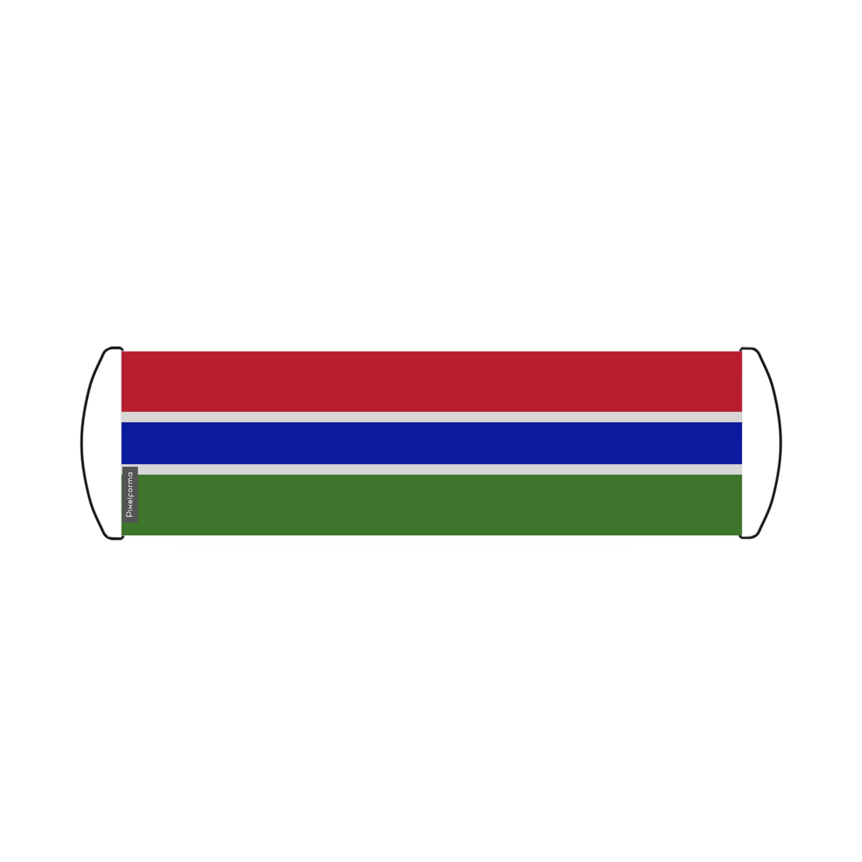 Gambia Flag Scroll Banner 