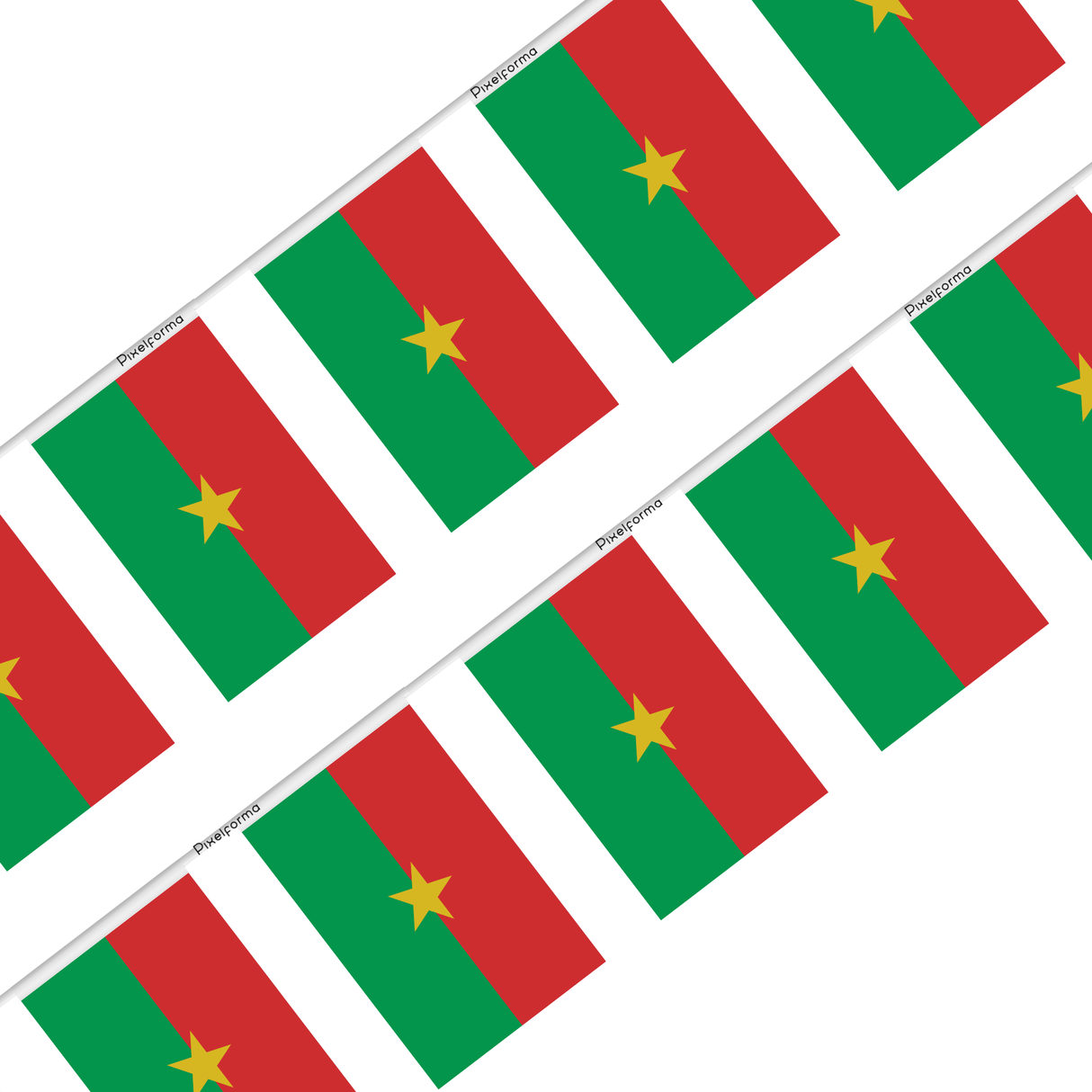 Guirnalda Bandera Burkina Faso en varios tamaños