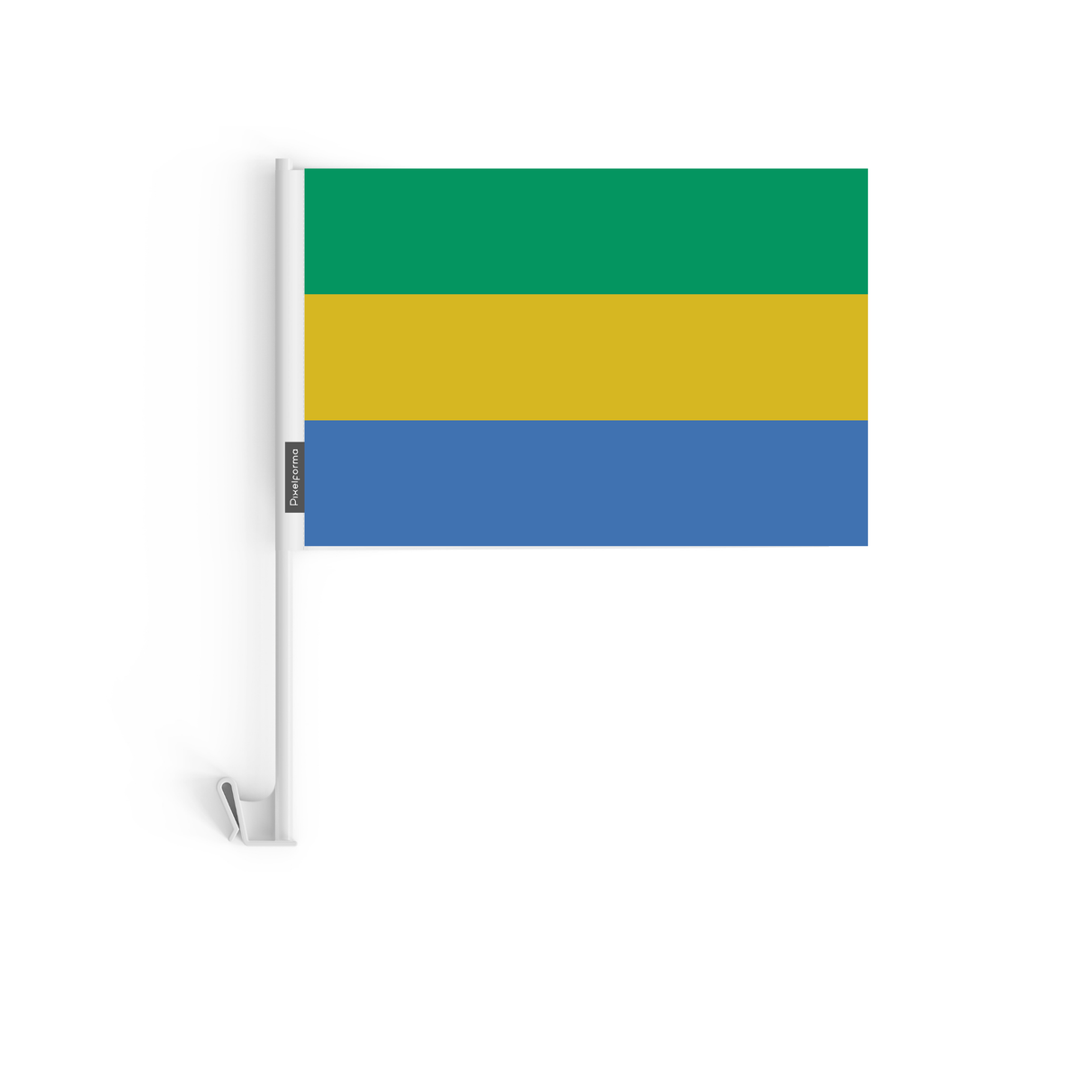 Drapeau voiture du Gabon en polyester