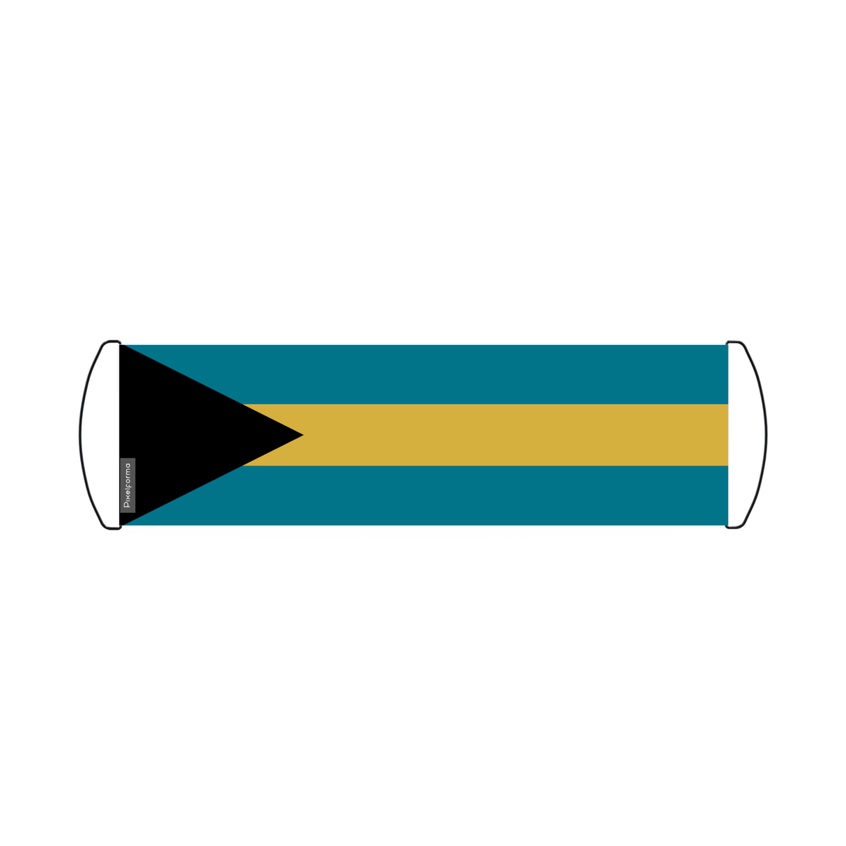 Bahamas Flag Scroll Banner 