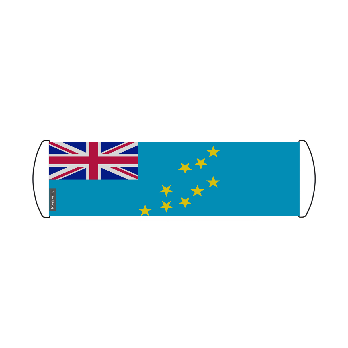 Tuvalu flag scroll banner 