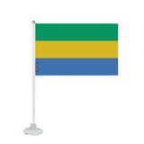 Mini Drapeau Ventouse Gabon en Polyester