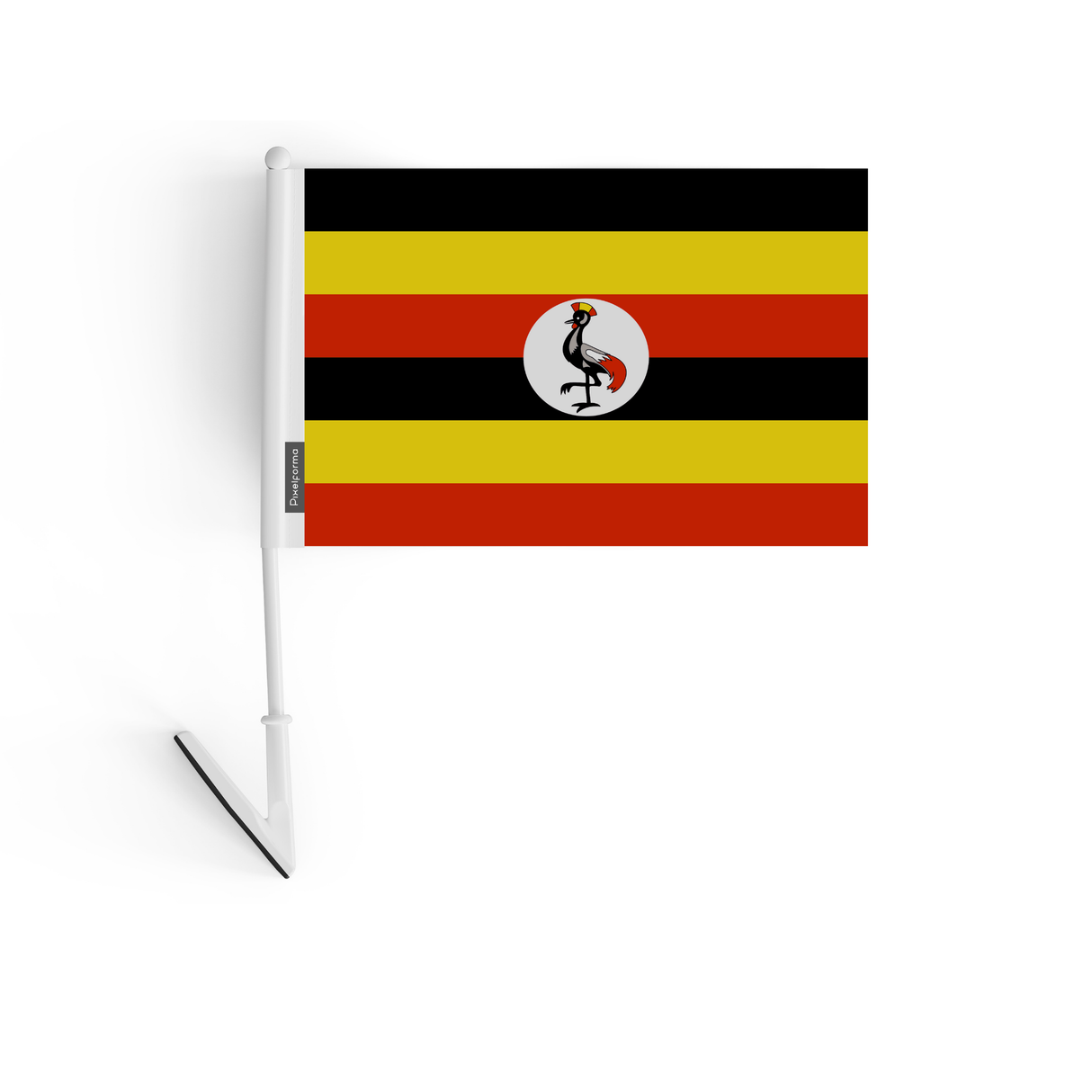 Drapeau adhésif de l'Ouganda