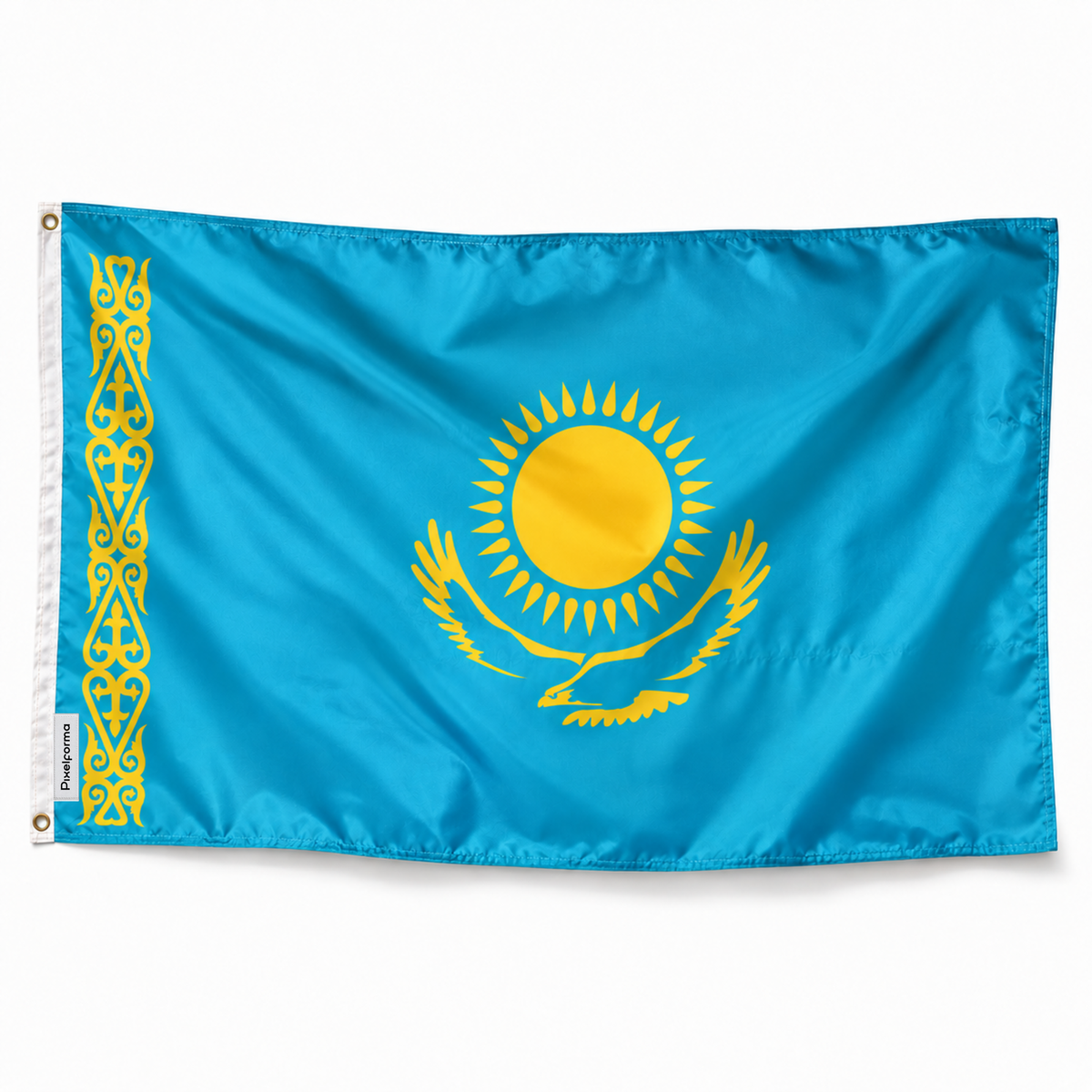 Drapeau de Kazakhstan – Plusieurs Tailles – Polyester Résistant