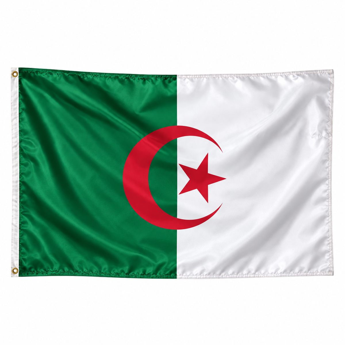 Drapeau de l'Algérie – Plusieurs Tailles – Polyester Résistant