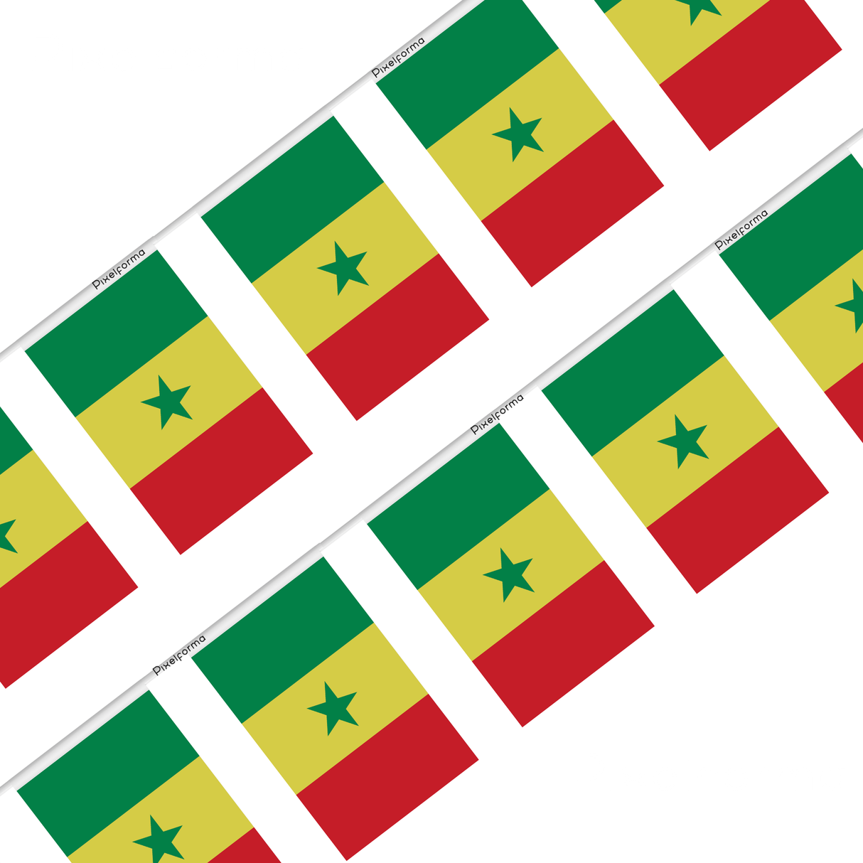 Senegal Flag Garland in several sizes