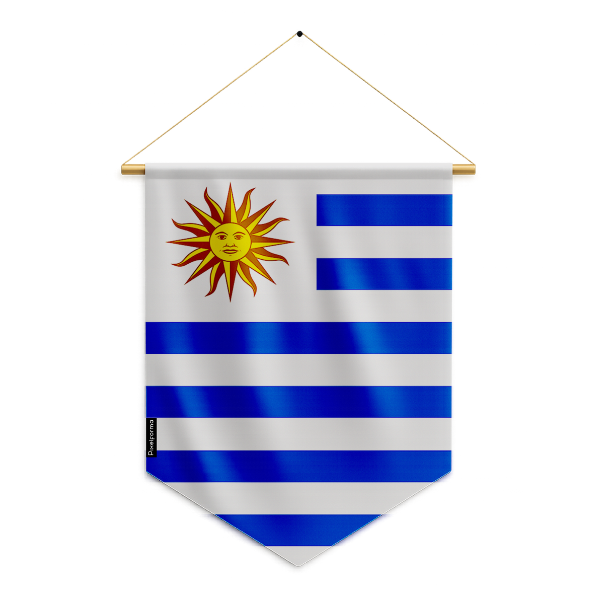 Uruguay flag pennant to hang in polyester