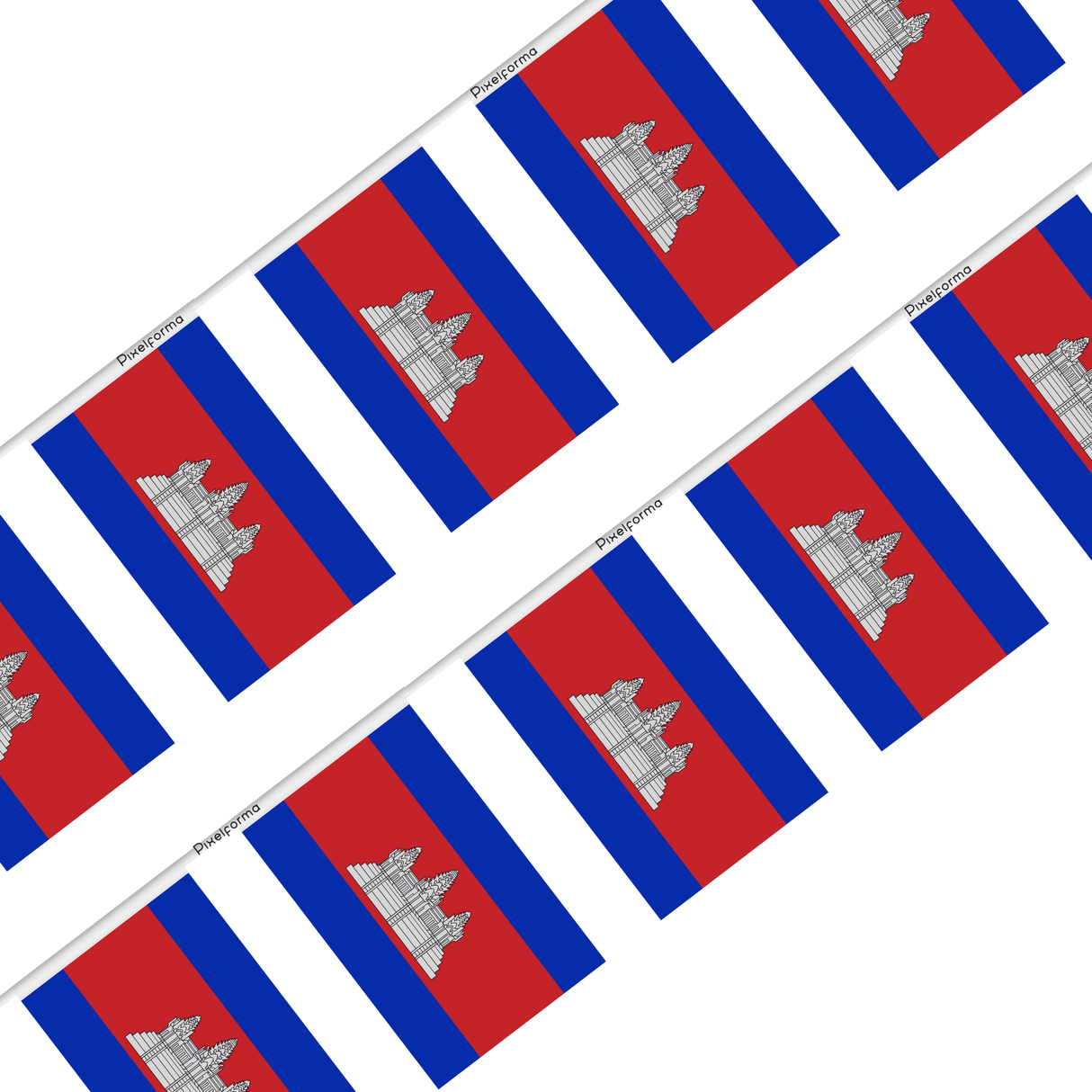 Cambodia Flag Garland in several sizes