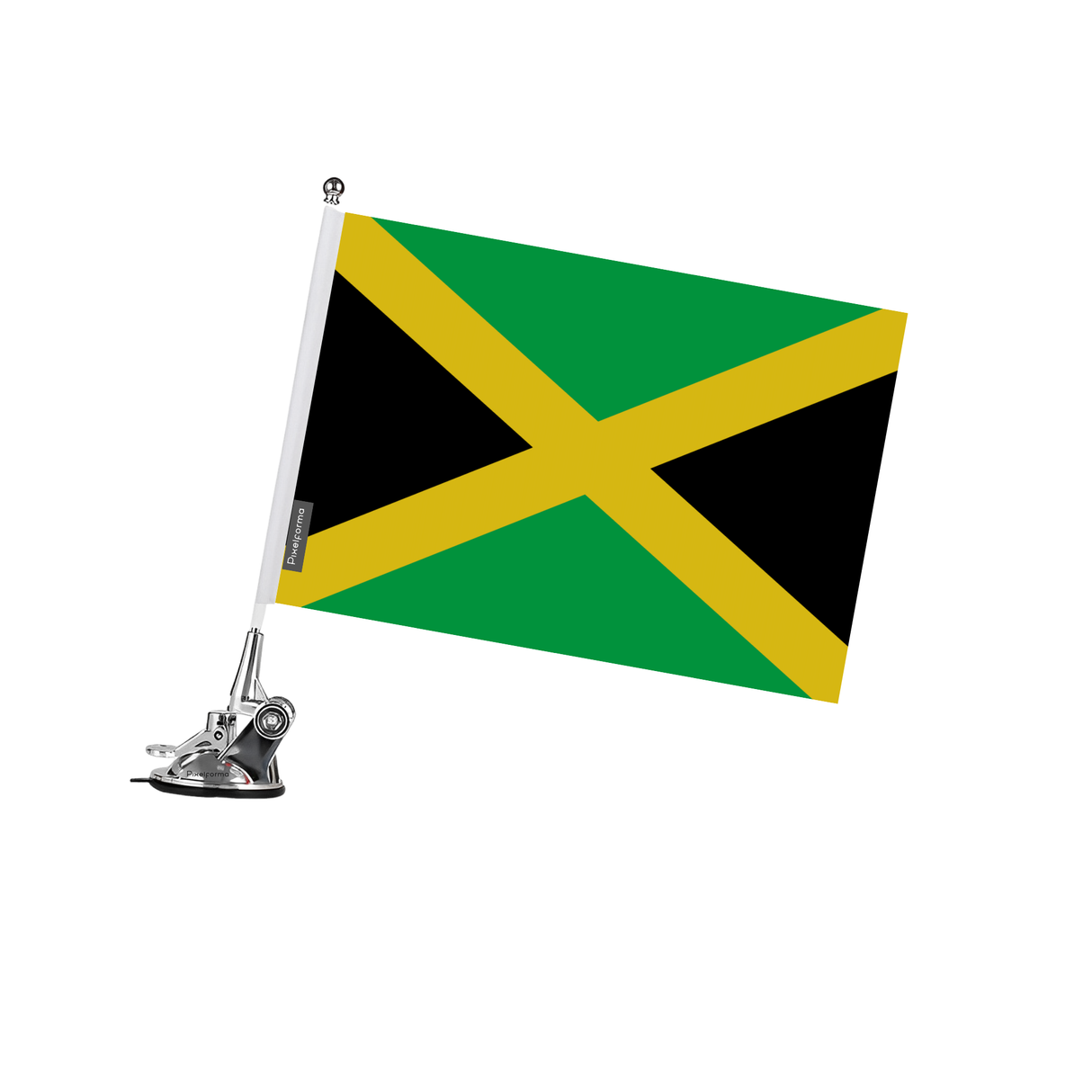 Poste de ventosa con bandera de Jamaica