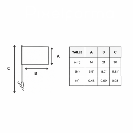 Drapeau adhésif guyane polyester souple facile à coller