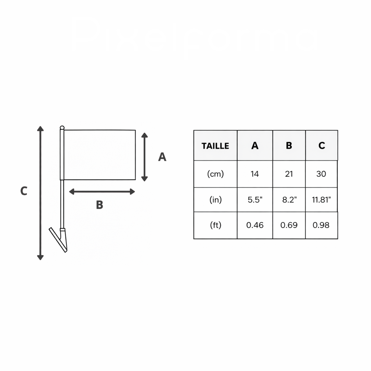 Drapeau adhésif islande en polyester souple facile à coller