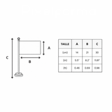 Drapeau bureau pays de galles polyester socle acier inoxydable