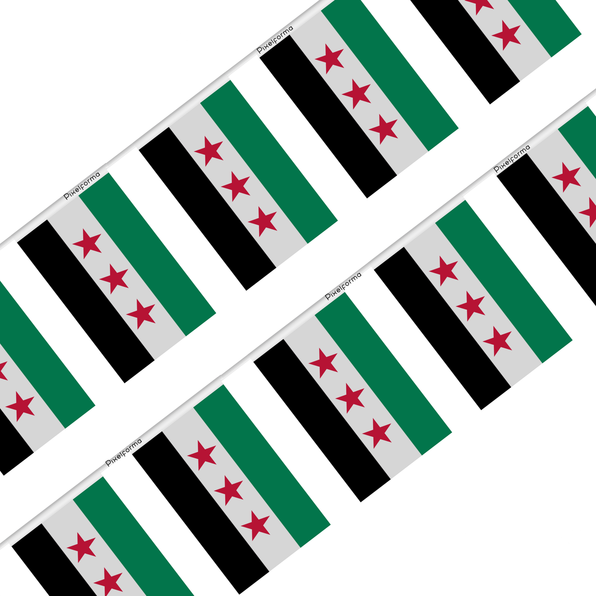 Guirlande Drapeau de la Syrie en Polyester