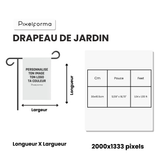 Drapeau Jardin Nouvelle-Zélande en Ployester