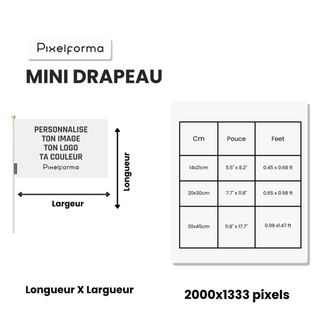 Mini Drapeau Nauru en Plusieurs Tailles