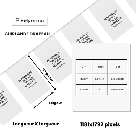 Guirlande Drapeau de la Grenade en plusieurs tailles - Pixelforma