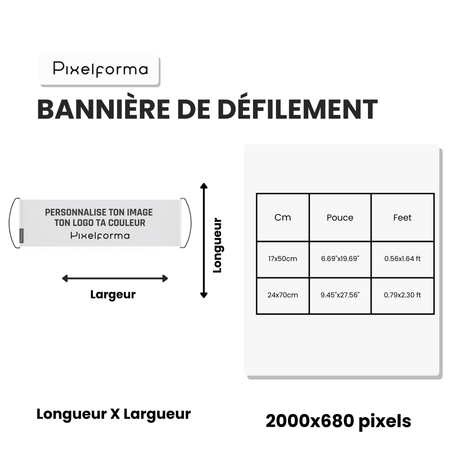 Bannière de défilement Drapeau des États fédérés de Micronésie - Pixelforma