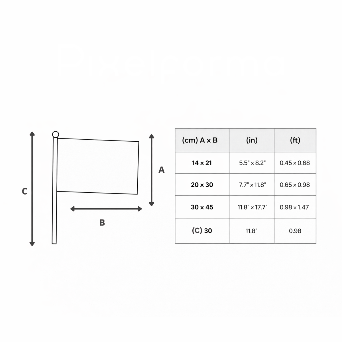 Mini drapeau aruba en polyester à tenir à la main