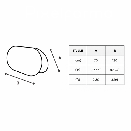 Support publicitaire ovale guinée équatoriale léger facile