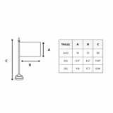 Drapeau de table nebraska polyester et socle plastique noir