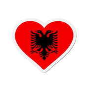Aimant cœur drapeau albanie forme décorative réfrigérateur