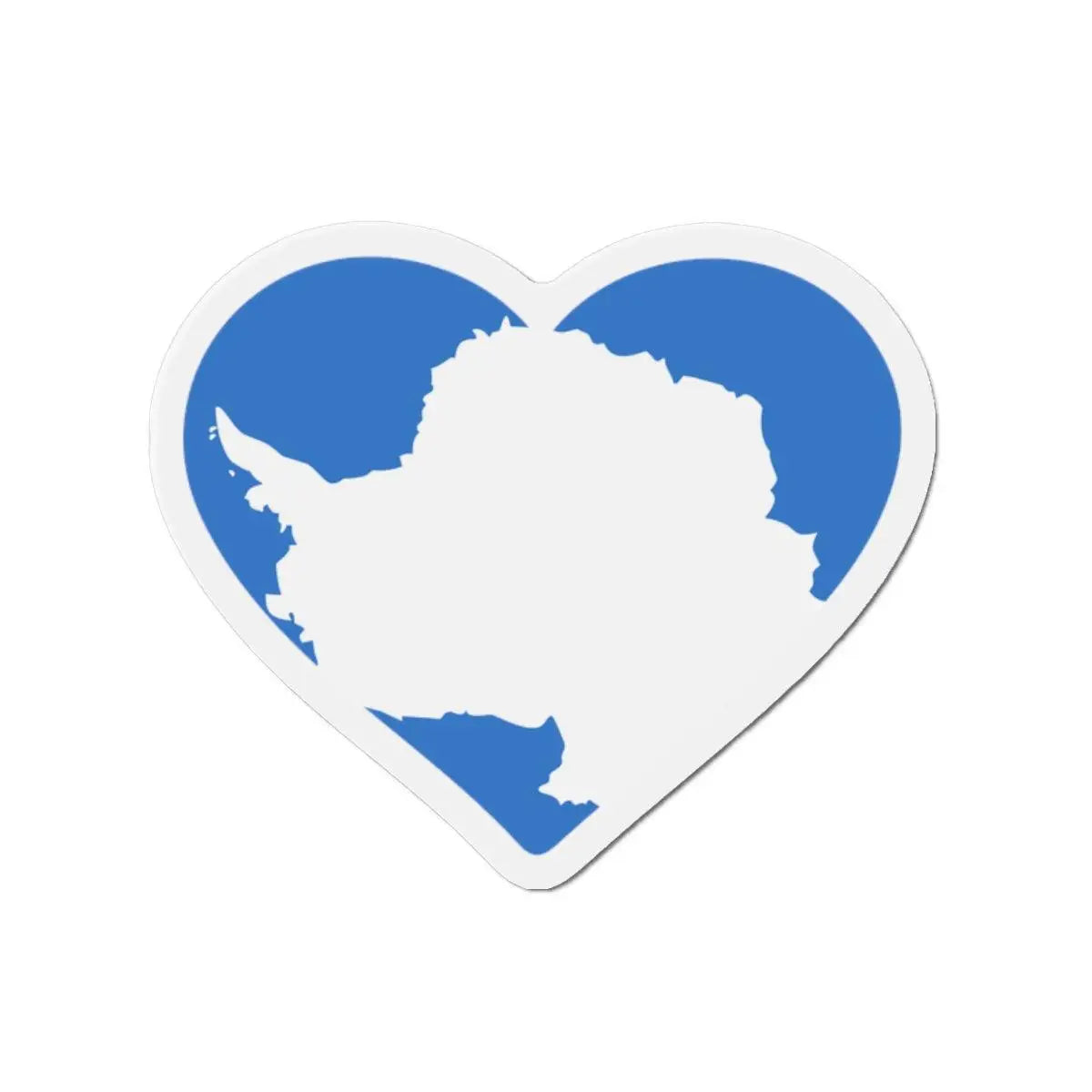 Aimant cœur drapeau antarctique décoratif magnétique