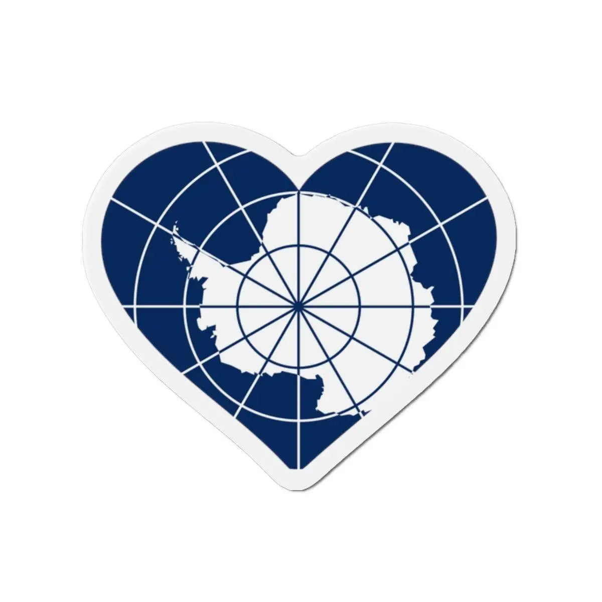 Aimant cœur drapeau antarctique officiel en métal décoratif
