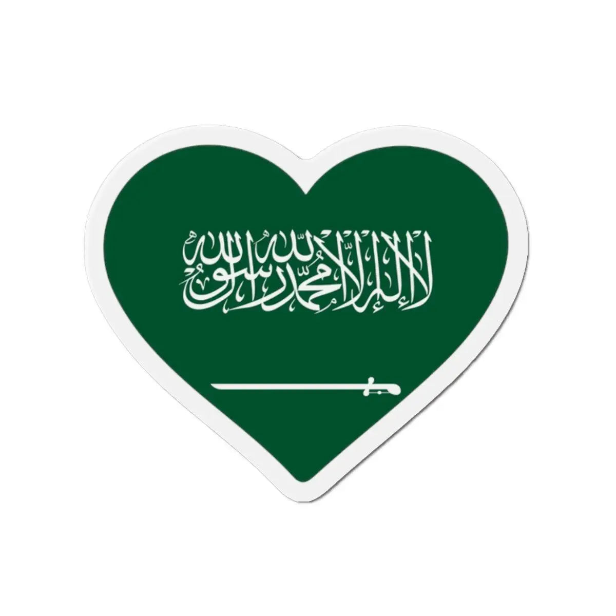 Aimant cœur drapeau arabie saoudite forme décorative