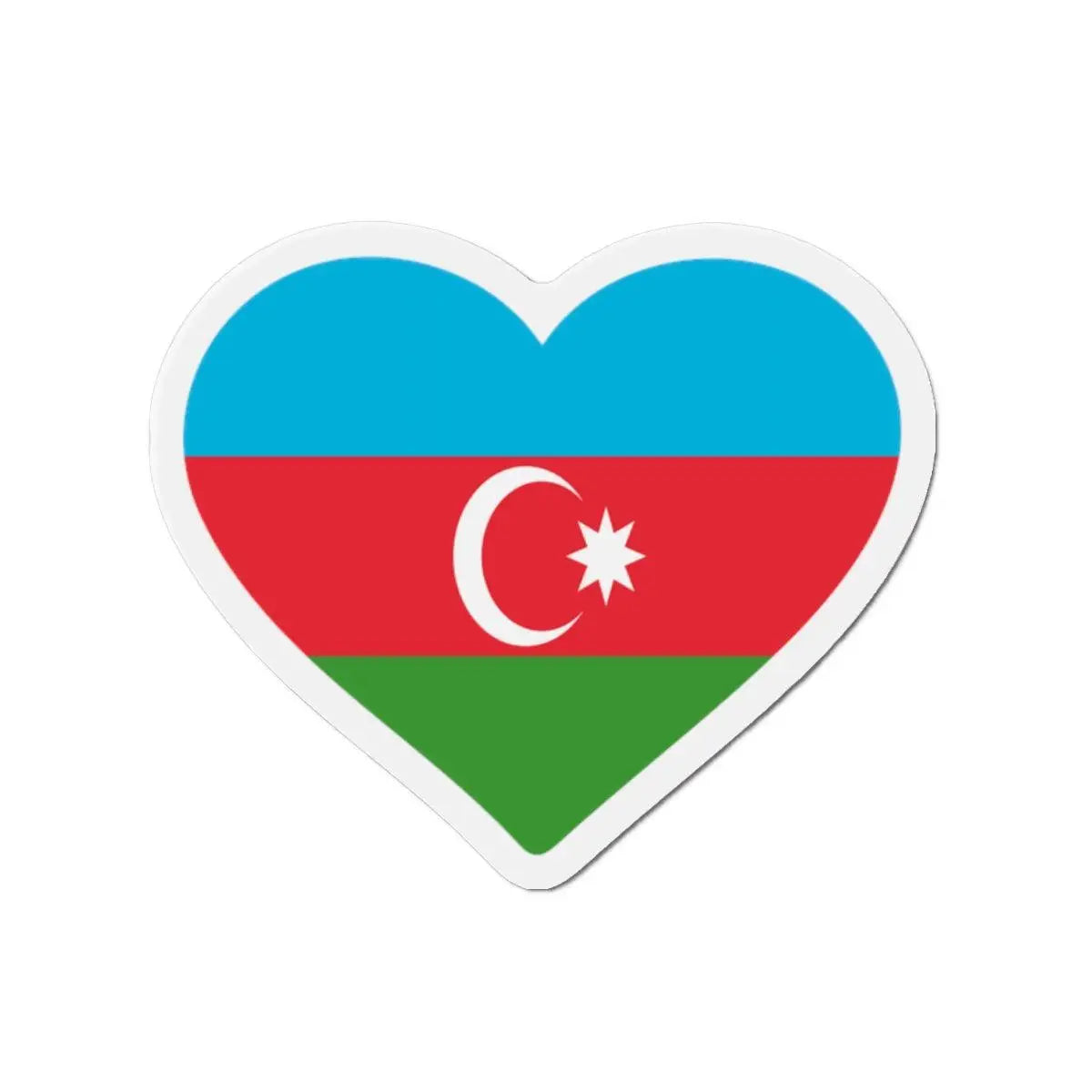 Aimant cœur drapeau azerbaïdjan décoratif souvenir coloré