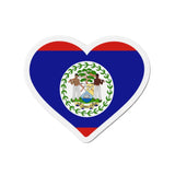 Aimant cœur drapeau belize décoratif en finition aimantée