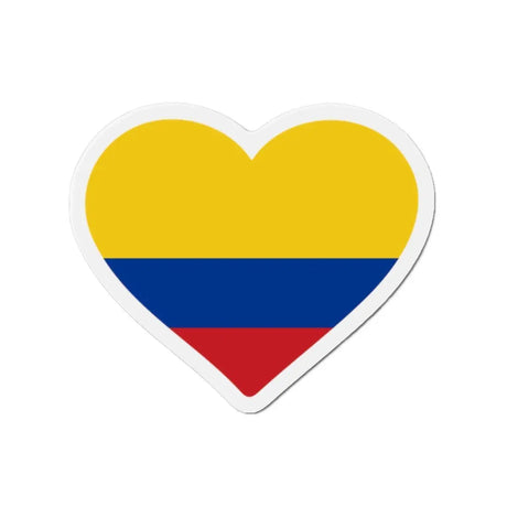 Aimant cœur drapeau colombie finition brillante décorative