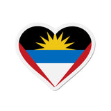 Aimant Coeur Drapeau d'Antigua-et-Barbuda en plusieurs tailles - Pixelforma 