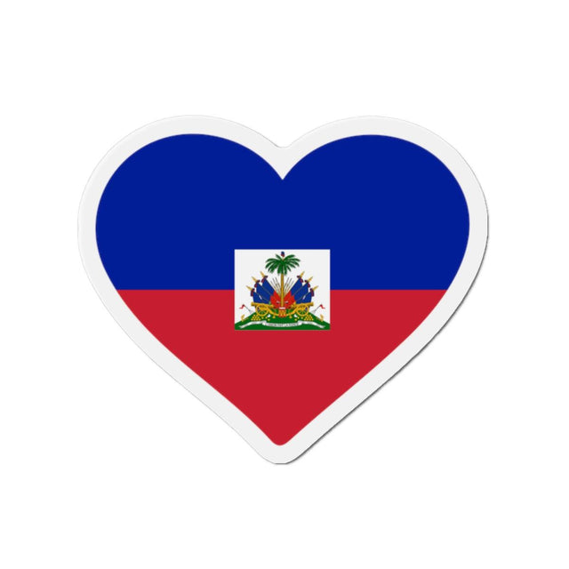 Aimant Coeur Drapeau d'Haïti en plusieurs tailles - Pixelforma 