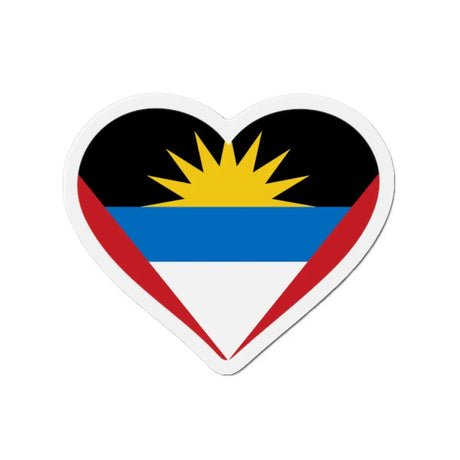 Aimant Coeur Drapeau d'Antigua-et-Barbuda en plusieurs tailles - Pixelforma 