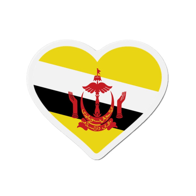 Aimant Coeur Drapeau de Brunei en plusieurs tailles - Pixelforma 