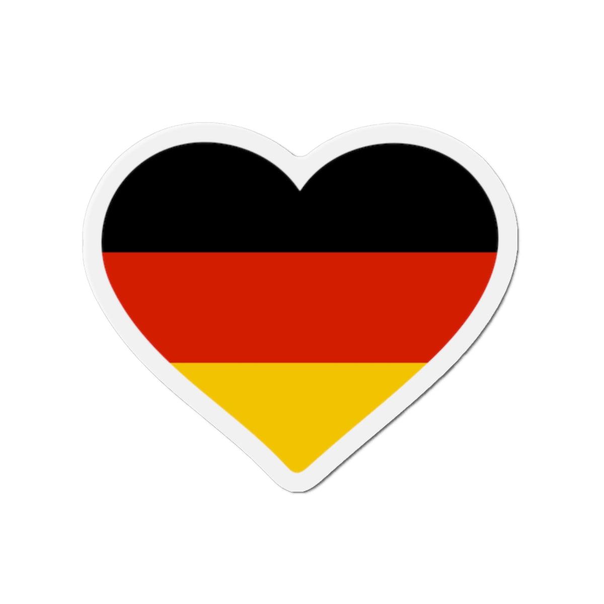 Aimant Coeur Drapeau de l'Allemagne en plusieurs tailles - Pixelforma