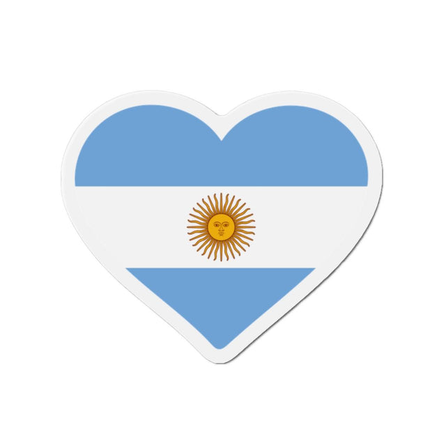 Aimant Coeur Drapeau de l'Argentine en plusieurs tailles - Pixelforma 