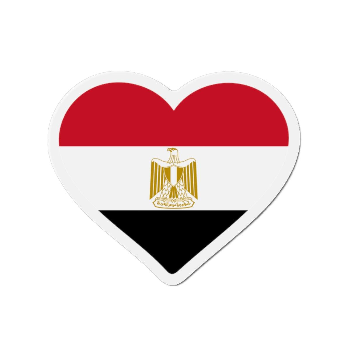 Aimant Coeur Drapeau de l'Égypte en plusieurs tailles - Pixelforma 
