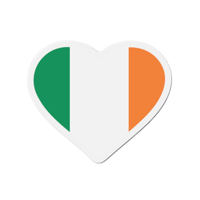 Aimant Coeur Drapeau de l'Irlande en plusieurs tailles - Pixelforma