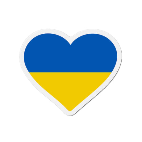 Aimant Coeur Drapeau de l'Ukraine en plusieurs tailles - Pixelforma 